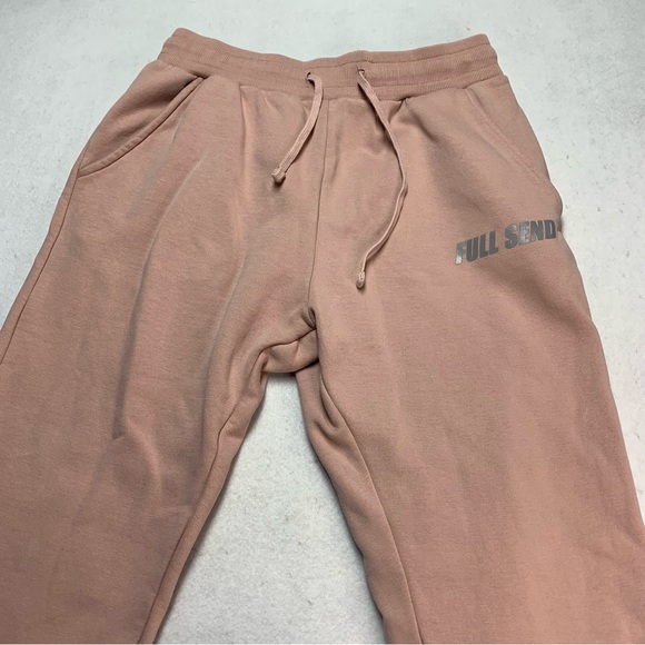 Full Send Fitness Reflective Logo Pink Sweatshirt Joggers Men’s size Medium - Picture 2 of 10